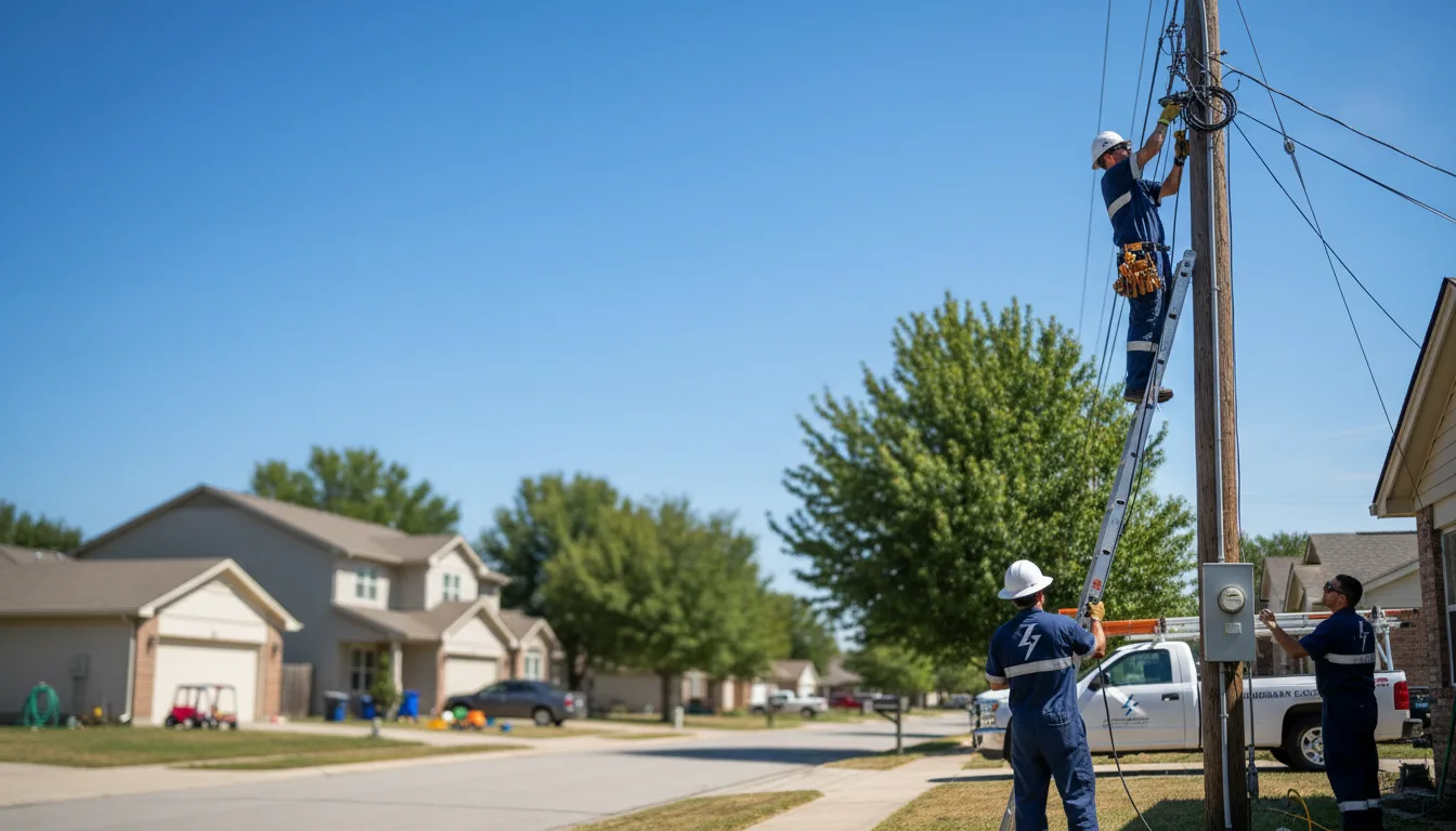 Residential electrician providing installation services in Almyra, AR